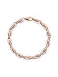 Ada Bracelet in 18k Pink Gold with Neon Pink Enamel and White Diamonds — Melissa Kaye