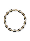 Ada Bracelet in 18k Yellow Gold with Black Enamel and White Diamonds — Melissa Kaye