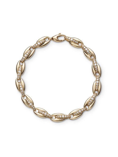 Ada Bracelet in 18k Yellow Gold with White Diamonds — Melissa Kaye
