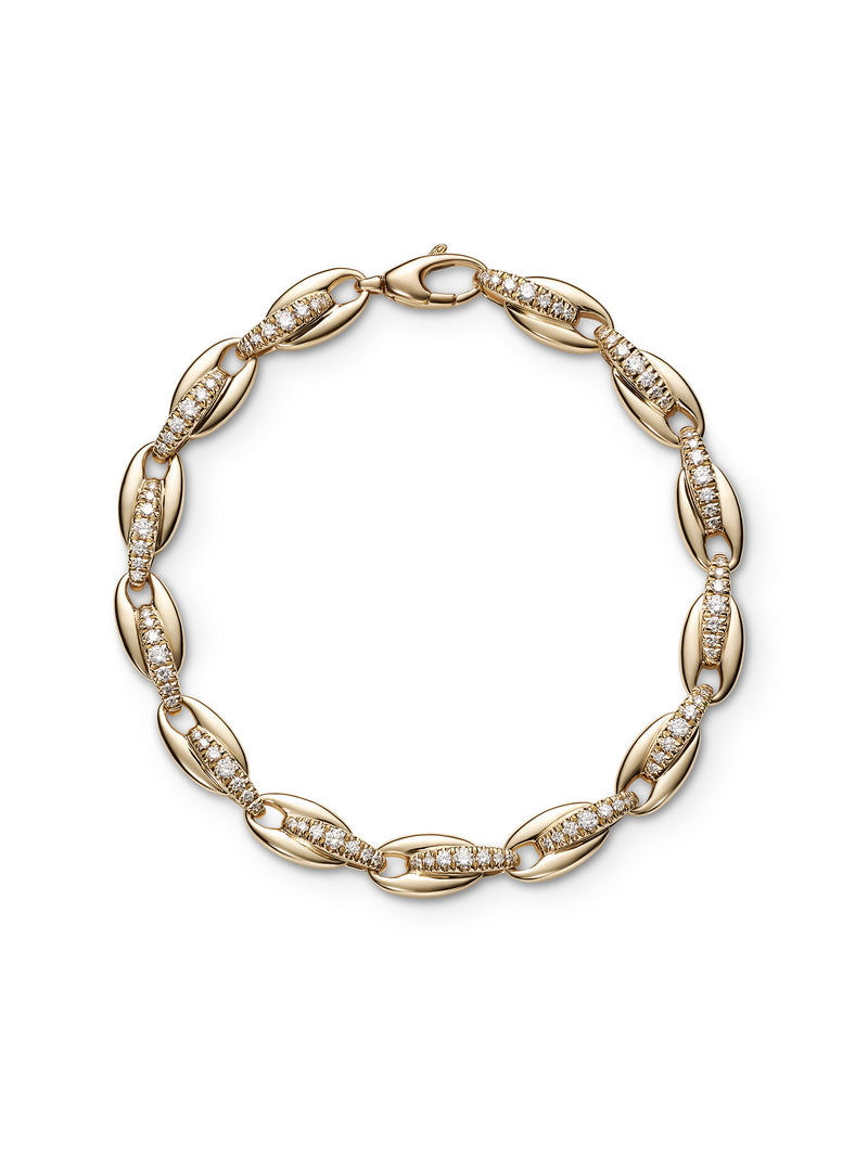 Ada Bracelet in 18k Yellow Gold with White Diamonds — Melissa Kaye
