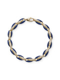 Ada Bracelet in 18k Yellow Gold with Navy Enamel and White Diamonds — Melissa Kaye