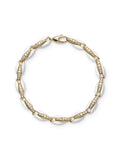 Ada Bracelet in 18k Yellow Gold with White Enamel and White Diamonds — Melissa Kaye