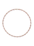 Ada Necklace in 18k Pink Gold with Pastel Pink Enamel and White Diamonds — Melissa Kaye