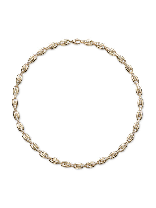 Ada Necklace in 18k Yellow Gold with White Diamonds — Melissa Kaye