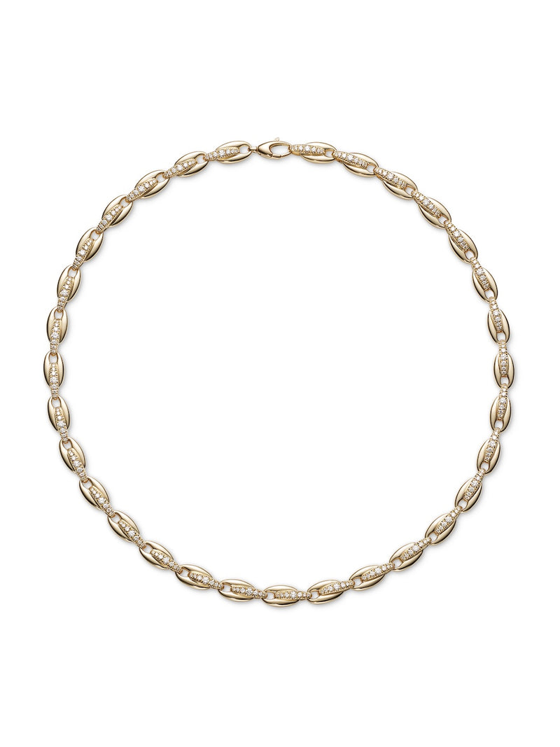 Ada Necklace in 18k Yellow Gold with White Diamonds — Melissa Kaye