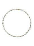 Ada Necklace in 18k Yellow Gold with Pastel Blue Enamel and White Diamonds — Melissa Kaye