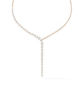 Aria Cascade Necklace in 18k Pink Gold with White Diamonds — Melissa Kaye