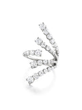 Aria Cascade Ring in 18k White Gold with White Diamonds — Melissa Kaye