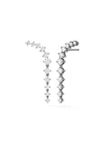Aria Dagger Earring Mini in 18k Blackened Gold with White Diamonds — Melissa Kaye