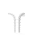 Aria Dagger Earring Mini in 18k White Gold with White Diamonds — Melissa Kaye