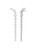 Aria Dagger Earring Long in 18k White Gold with White Diamonds — Melissa Kaye