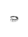 Aria Earcuff in 18k Blackened Gold with White Diamonds — Melissa Kaye