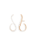 Aria Grace Earring in 18k Pink Gold with White Diamonds — Melissa Kaye