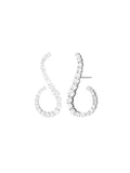 Aria Grace Earring in 18k White Gold with White Diamonds — Melissa Kaye