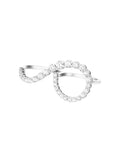 Aria Grace Ring in 18k White Gold with White Diamonds — Melissa Kaye