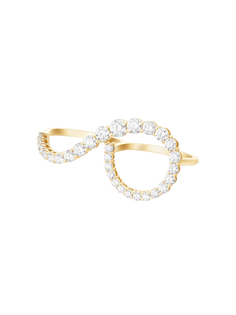 Aria Grace Ring in 18k Yellow Gold with White Diamonds — Melissa Kaye