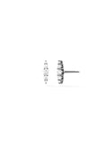 Aria Graduated Stud in 18k Blackened Gold with White Diamonds — Melissa Kaye