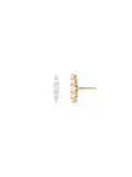 Aria Graduated Stud in 18k Pink Gold with White Diamonds — Melissa Kaye