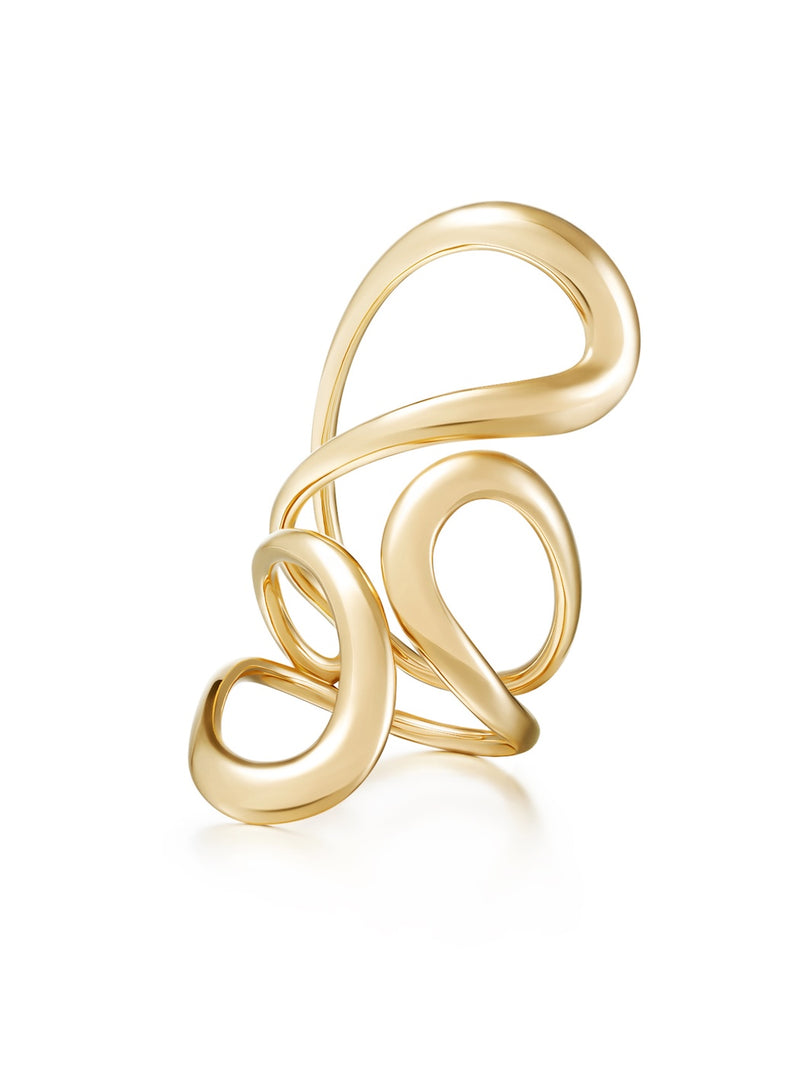 Aria Jane Ring Large in 18k Yellow Gold — Melissa Kaye