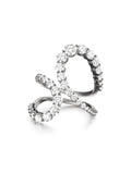 Aria Jane Ring Large in 18k Blackened Gold with White Diamonds — Melissa Kaye