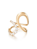 Aria Jane Ring in 18k Pink Gold with Partial Diamond Setting — Melissa Kaye