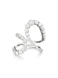 Aria Jane Ring Large in 18k White Gold with White Diamonds — Melissa Kaye