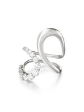 Aria Jane Ring in 18k White Gold with Partial Diamond Setting — Melissa Kaye