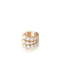  Aria Three Row Earcuff in 18k Pink Gold with White Diamonds — Melissa Kaye