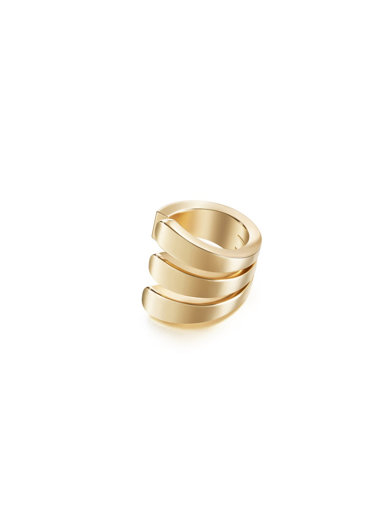 Aria Three Row Earcuff in 18k Yellow Gold — Melissa Kaye