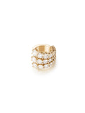 Aria Three Row Earcuff in 18k Yellow Gold with White Diamonds — Melissa Kaye