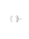Aria Triplet Stud in 18k White Gold with White Diamonds — Melissa Kaye