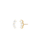 Aria Triplet Stud in 18k Yellow Gold with White Diamonds — Melissa Kaye