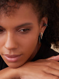 ARIA TWO ROW EARCUFF (Black Diamond)