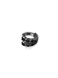 Aria Two Row Earcuff in 18k Blackened Gold with Black Diamonds — Melissa Kaye