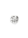 Aria Two Row Earcuff in 18k White Gold with White Diamonds — Melissa Kaye