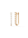 Aria U Hoop in 18k Pink Gold with White Diamonds — Melissa Kaye
