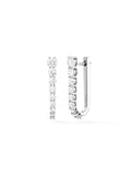 Aria U Hoop in 18k White Gold with White Diamonds — Melissa Kaye