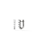 Aria U Huggie Hoop in 18k Blackened Gold with White Diamonds — Melissa Kaye