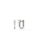 Aria U Huggie Hoop in 18k Blackened Gold with White Diamonds — Melissa Kaye