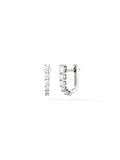 Aria U Huggie Hoop in 18k White Gold with White Diamonds — Melissa Kaye
