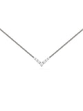 Aria V Necklace Mini in 18k Blackened Gold with White Diamonds — Melissa Kaye
