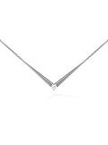 Aria V Necklace in 18k Blackened Gold with White Diamonds — Melissa Kaye
