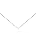 Aria V Necklace in 18k Blackened Gold with White Diamonds — Melissa Kaye