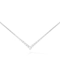 Aria V Necklace in 18k White Gold with White Diamonds — Melissa Kaye