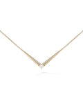 Aria V Necklace in 18k Yellow Gold with White Diamonds — Melissa Kaye