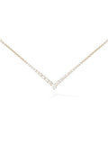 Aria V Necklace in 18k Yellow Gold with White Diamonds — Melissa Kaye