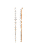 Aria Violet Earhook in 18k Pink Gold with White Diamonds — Melissa Kaye