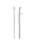 Aria Violet Earhook in 18k White Gold with White Diamonds — Melissa Kaye