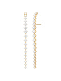 Aria Violet Earhook in 18k Yellow Gold with White Diamonds — Melissa Kaye