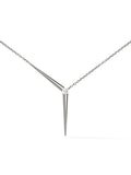 Aria Y Necklace in 18k Blackened Gold with White Diamonds — Melissa Kaye